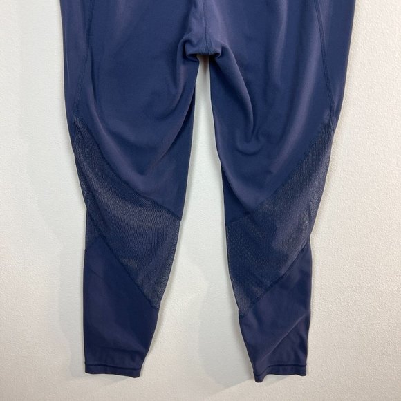 Athleta Mesh Shine Salutation Leggings 7/8‎ Small Womens Navy Blue Active… - Picture 10 of 15